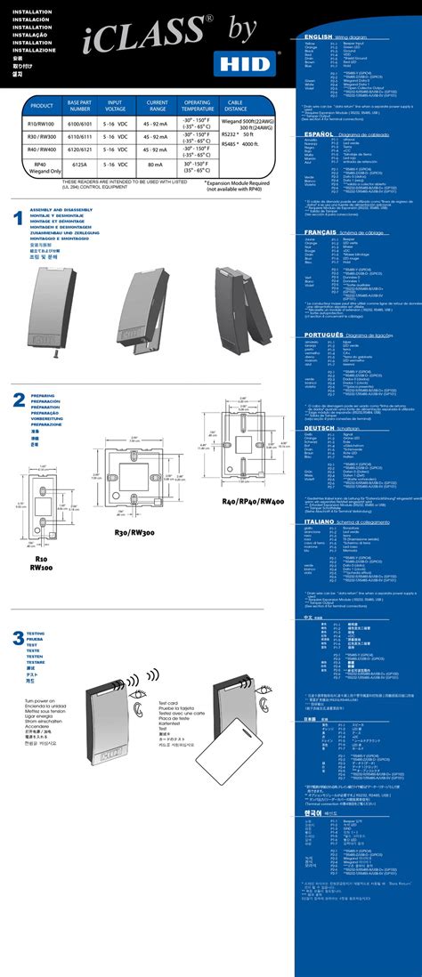 hid r10 reader datasheet